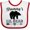 White and Red, variant on Inktastic Grammy Lil Bear Grandson Boys Baby Bib