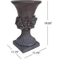 thumbnail image 5 of Michaelia Chalice Garden Urn Planter, Roman, Botanical, Antique Gray Lightweight Concrete, 5 of 7