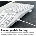 thumbnail image 4 of Macally Bluetooth Ergonomic Keyboard, Wireless Split Keyboard, Carpal Tunnel Comfort, Ergo Rechargeable Split Wrist Key board - Backlit 100 Key Layout, 4 of 9