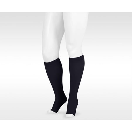Juzo 3511 Dynamic (Varin) Open Toe Knee w/Sil. 5cm Band - 20-30 mmHg Short Black II