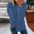 thumbnail image 2 of Chemises de Compression à Manches Longues pour Femmes à Col Rond Uni Plus Sweat-Shirt Oversize Pulls Coupe Ample à la Mode des Hauts Légers pour les Femmes de Grande Taille, 2 of 5