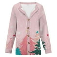 thumbnail image 5 of Cute Cardigan Women Christmas Fashion Tree Print Button Up Knitted Sweater Long Sleeve Casual Xmas Sweater Coat for Fall and Winter, 5 of 5