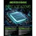 thumbnail image 3 of GMKtec Gaming PC, AMD Ryzen 9-8945HS(Up to 5.2GHz), 32GB RAM 2TB SSD, Mini Desktop Computer, Dual NIC 2.5GbE LAN, HDMI/Oculink/USB4x2, NucBox K11, 3 of 10