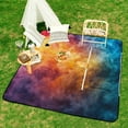 thumbnail image 6 of Colorful Tie Dye Vortex Waterproof Picnic Blanket with Foldable Zipper, Suitable for Outdoor Use, Suitable for Travel, Camping, Beaches, Parks, Grasslands, Picnic Blanket Accessories, 6 of 7