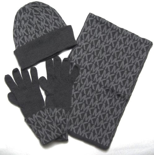 mk gloves and scarf
