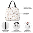 thumbnail image 3 of Rateoe Leopard Print Pattern Insulated Lunch Bag with Thick Aluminum Foil Lunch Tote Bag with Front Pocket for Men and Women, Ideal for Work, School, Picnics, and Travel, 3 of 5