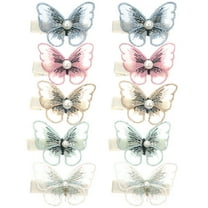 PAMINGONO Butterfly Hair Clips 10Pcs Assorted Color for Girls Easy to Wear Firm Hold for Photo Props