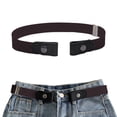 thumbnail image 5 of Helii Men's Comfort Adjustable No Buckle Elastic Belt Hook Loop Fastener Stretch Belt for Jeans Khaki Pants, 5 of 5