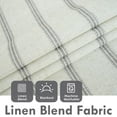 thumbnail image 3 of DriftAway Farmhouse Linen Blend Blackout Curtains 36 Inches Long for Bedroom Vertical Striped Printed Linen Curtains Thermal Insulated Lined Treatments for Living Room 2 Panels W52 x L36 Linen Grey, 3 of 8