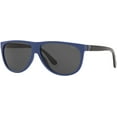 thumbnail image 2 of Polo Ralph Lauren Mens Ph4174 Aviator Sunglasses Matte Royal Blue/Grey 60 Millimeters, 2 of 5