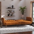 thumbnail image 2 of AmPm Brittany Futon, Convertible Sofa & Couch, Camel Faux Leather, 2 of 8