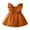 E190-Orange, variant on hengsof Girls Spring Summer Sleeveless Princess Dress Cute Ruffled Round Neck Loose Soft Casual Sundress for 0-6 Years