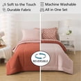 thumbnail image 4 of Mainstays All-in-One Reversible Comforter and Sheet Set, 5-Piece, Twin-XL, Pink Blush, 4 of 13
