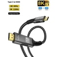 thumbnail image 2 of 8K USB C to HDMI 2.1 Cable Adapter  8K60Hz  Type C to HDMI Cable for Thunderbolt 3 Compatible with MacBook Pro  for ipad pro  Laptop (8k60HZ usb c to hdmi,1m), 2 of 7