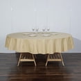 thumbnail image 3 of Balsa Circle Christmas Holidays 6 Pieces 90" Champagne Round Polyester Tablecloths Linen, 3 of 8