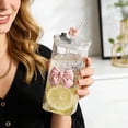 thumbnail image 3 of BotaniNest Tasse Carrée en Verre Transparent en Forme d'Arc avec Couvercle et Poignée, Convient aux Filles, Tasse à Café Résistante à la Chaleur, 3 of 6