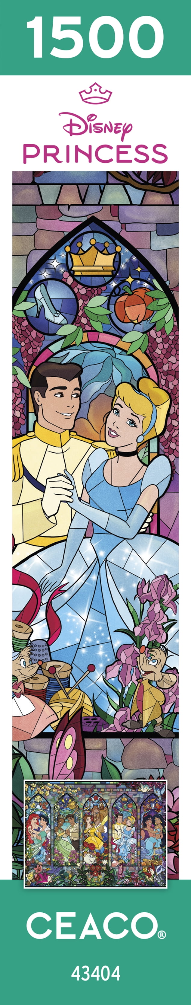 Ceaco Disney Princess Castle Royal Windows 1500-Piece Interlocking Jigsaw Puzzle