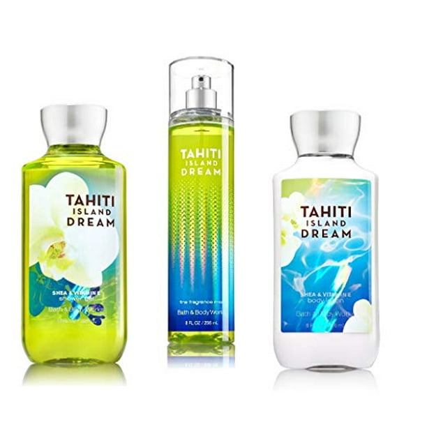 Bath & Body Works ~ Signature Collection ~ Tahiti Island Dream ~ Shower Gel  ~ Fine Fragrance Mist & Body Lotion ~ Trio Gift Set