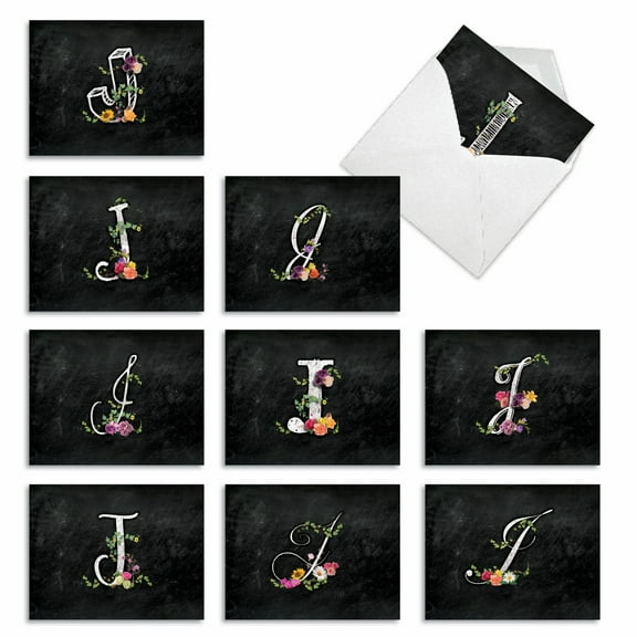 10 All Occasion Blank Note Cards Assorted (4 x 5.12 Inch) - J CHALK AND ROSES
