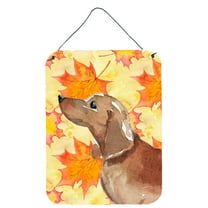 Red Tan Dachshund Fall Wall or Door Hanging Prints