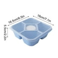 thumbnail image 5 of Bento Box Snack Container | 5 Compartments | Reusable Meal Prep Organizer | Stackable Design | Food-Grade Straw Fiber | Microwave Freezer Dishwasher Safe | Portion Control | 18x16.5x5.5cm | Clear Lid, 5 of 6