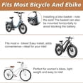 thumbnail image 5 of Heavy Duty Rear Bicycle Basket for Electric Bikes - 110LB Capacity, Rust-Resistant Steel with Cargo Net & Liner, Easy Installation for Daily Commute, Shopping & Delivery（Iron Wire）, 5 of 8