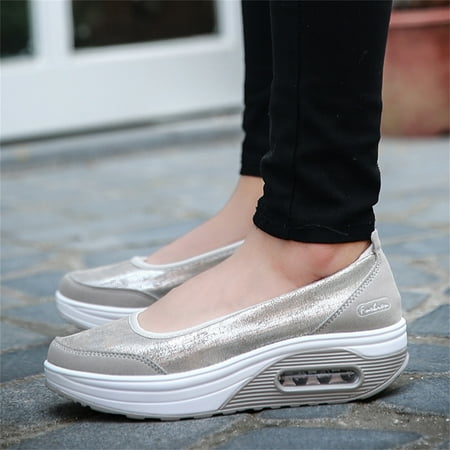 

Fashion Women Air Cushion Platform Shoes Jelly Shoes Slip Sport Sneakers