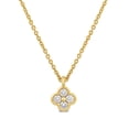 thumbnail image 5 of Brilliance Fine Jewelry 2-in-1 Layered Cross & Solitaire Necklace, Lab-Grown Diamonds, Yellow Gold-Plated Silver, 5 of 7