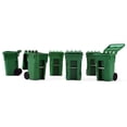 thumbnail image 3 of Set of 6 Green Garbage Trash Bin Containers Replica 1/34 Models by First Gear, 3 of 4