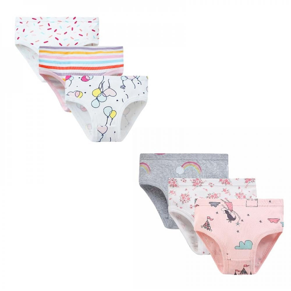 Bullpiano 6 Pcs/lot Kids Cotton Briefs Girls Panties Pattern Underpants ...