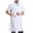 White#08, variant on Handshe Men's Women's Unisex Doctor Lab Coat Short Sleeve Button Pockets Turndown Collar Solid Color Workwear Cardigan - Professional & Comfortable Medical/Work Outfit