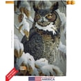 thumbnail image 2 of Breeze Decor 05042 Birds Great Horned Owl 2-Sided Vertical Impression House Flag - 28 x 40 in., 2 of 4