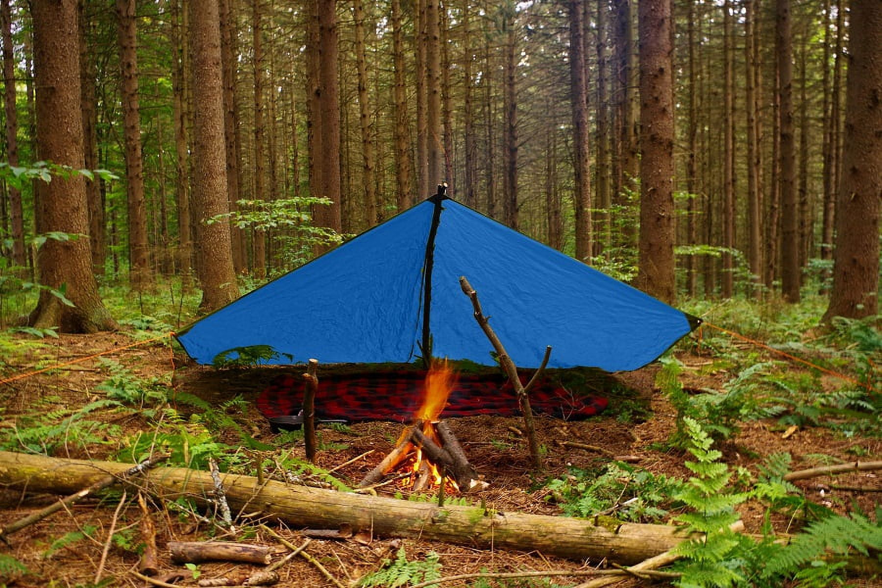 Multi-Purpose 10' x 12' Blue Poly Tarp Cover Heavy Duty 5 Mil Thick Weave Material, Waterproof, Great for Tarpaulin Canopy Tent, Boat, RV or Pool Cover and More, 2Pk