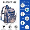 thumbnail image 3 of Mystical Goth Students Backpack with Witchy Astrology Sun, Moon, and Golden Star Print, Gothic Celestial Spiritual Design, Adjustable Straps and Large Capacity, 3 of 6