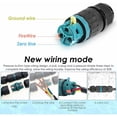 thumbnail image 3 of nipocaio IP68 Waterproof Electrical Connector - 3 Wire Cable Connector Outdoor Waterproof Junction Box, Domino Waterproof Junction Box for 9 to 12 mm Cable (4 Pcs), 3 of 5