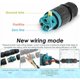 thumbnail image 3 of Conector eléctrico impermeable IP68 - Conexión de cable de 3 hilos Caja de conexiones impermeable para exteriores, Caja de conexiones impermeable Domino para cable de 9 a 12 mm (4 piezas), 3 of 5