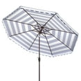thumbnail image 6 of SAFAVIEH Outdoor Collection Vienna 11-Foot Round Crank Umbrella Navy/White, 6 of 6