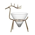 thumbnail image 3 of Vaso de cristal de hierro con diseño de ciervo, reutilizable, estilo nórdico, para mesa de viaje y festival. Dorado, 3 of 9