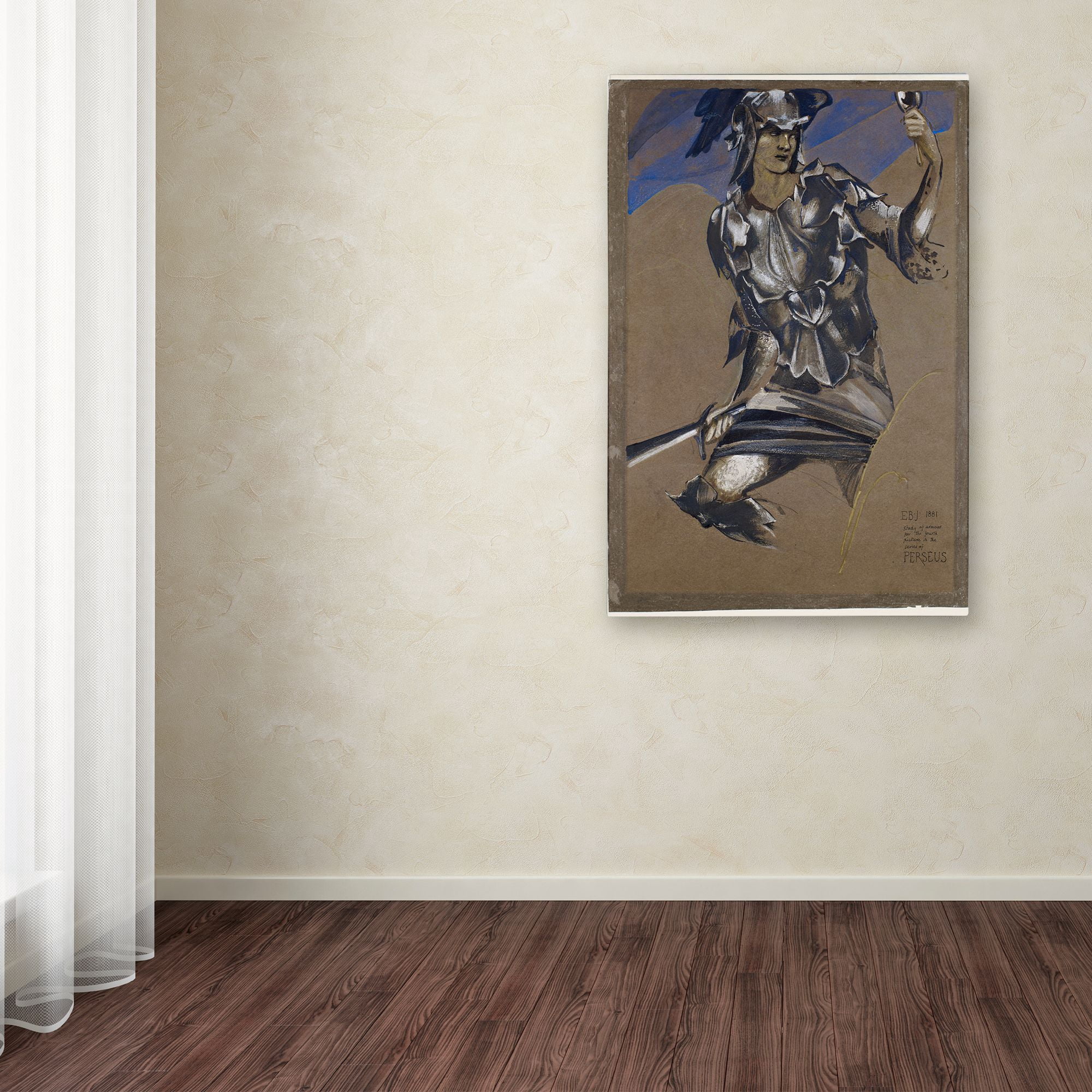 Edward Burne-Jones 'Study Of Perseus In Armour' Canvas Art