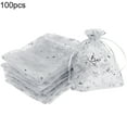 thumbnail image 2 of harmtty 100Pcs Gift Bags Snowflake Pattern Reusable Organza Drawstring Candy Bag Party Supplies, 2 of 8