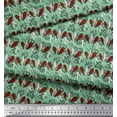 thumbnail image 3 of Soimoi Polyester Crepe Fabric Leaves & Floral Block Print Fabric by The Yard 52 Inch Wide, 3 of 3