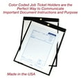 thumbnail image 2 of Job Ticket Holders - 9"x12" - Pack of 30 (black) Top-loading w/ Eyelet for Hanging - Made in USA, 2 of 5