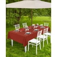 thumbnail image 3 of Outdoor Tablecloth Solid Color Red Rectangle Patio Tablecloths 60x120, Waterproof Table Cloths with Umbrella Hole and Zipper, Minimalism Simple Summer Table Cover for Outdoor Tables Garden, 3 of 6