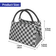 thumbnail image 2 of Disketp Checkerboard With Snowflake 1 Insulated Bags, Insulated Cooler Bag Totes for Lunch Beach Camping, 2 of 6