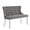 Gray+Silver, variant on GZXS Luxury Tufted Velvet Dining Bench w/ Handcrafted Button Tufting, Nailhead Trim, and Silver Stainless Steel Legs, Modern 2-Seat Black Upholstered Loveseat Bench for Dining Area