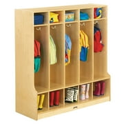 Jonti-craft Coat Locker With Step - 5 Sections