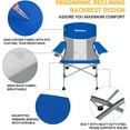 thumbnail image 6 of KingCamp Adult Folding Portable Lightweight Camping Lawn Chair with Cup Holder, Breathable Mesh Fabric - Supports 300 lbs (Blue), 6 of 8
