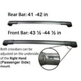 thumbnail image 4 of BRIGHTLINES Aero Roof Rack Cross Bars Compatible with Jeep Cherokee 2014-2023 for Kayak Luggage Ski Bike Carrier, a Set of 2pcs, Black Aluminum Top Cargo Rack, 4 of 10