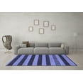 thumbnail image 3 of Ahgly Company Indoor Round Abstract Blue Modern Area Rugs, 7' Round, 3 of 4
