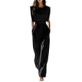 thumbnail image 2 of Jaimenalin Women'S 2 Piece Outfit Set with Mock Neck Crop Top and Palazzo Pants for All Occasions, 2 of 5